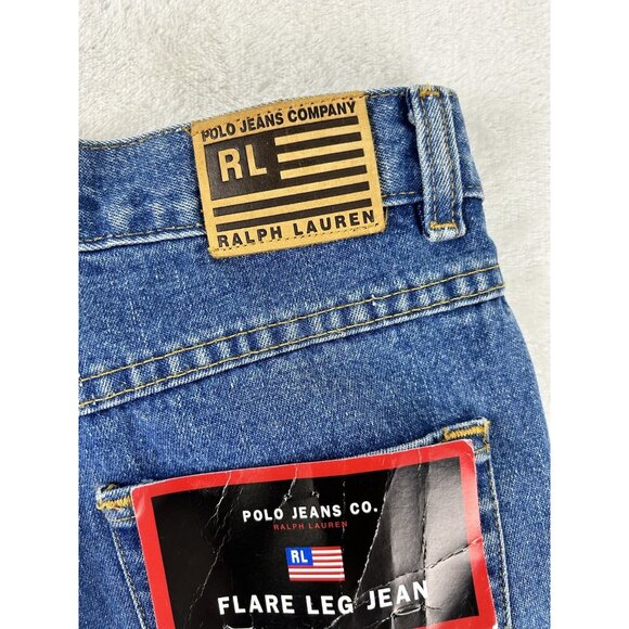 Polo Jeans Company Ralph Lauren Jeans Youth Size 14 Flare Leg Blue New - Picture 8 of 10
